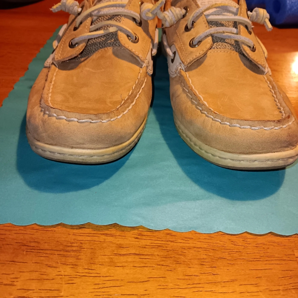 Sperry Billfish Topsider Tan Womens Sz 10 EUC - Picture 5 of 15